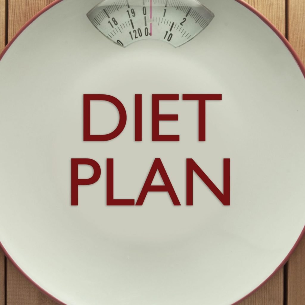 A plate showing the importance of a diet plan for weight loss