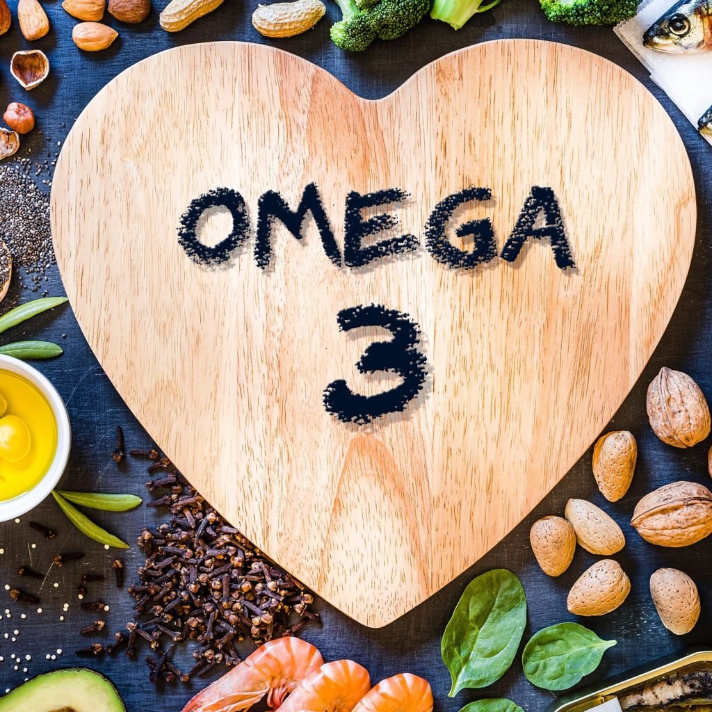 An image showing foods rich in omega-3 fatty acids.