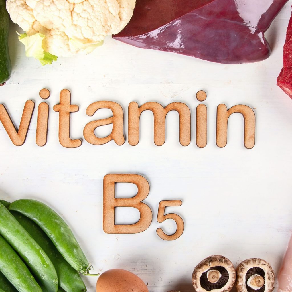 An image showing foods rich in vitamin B5, also known as pantothenic acid.