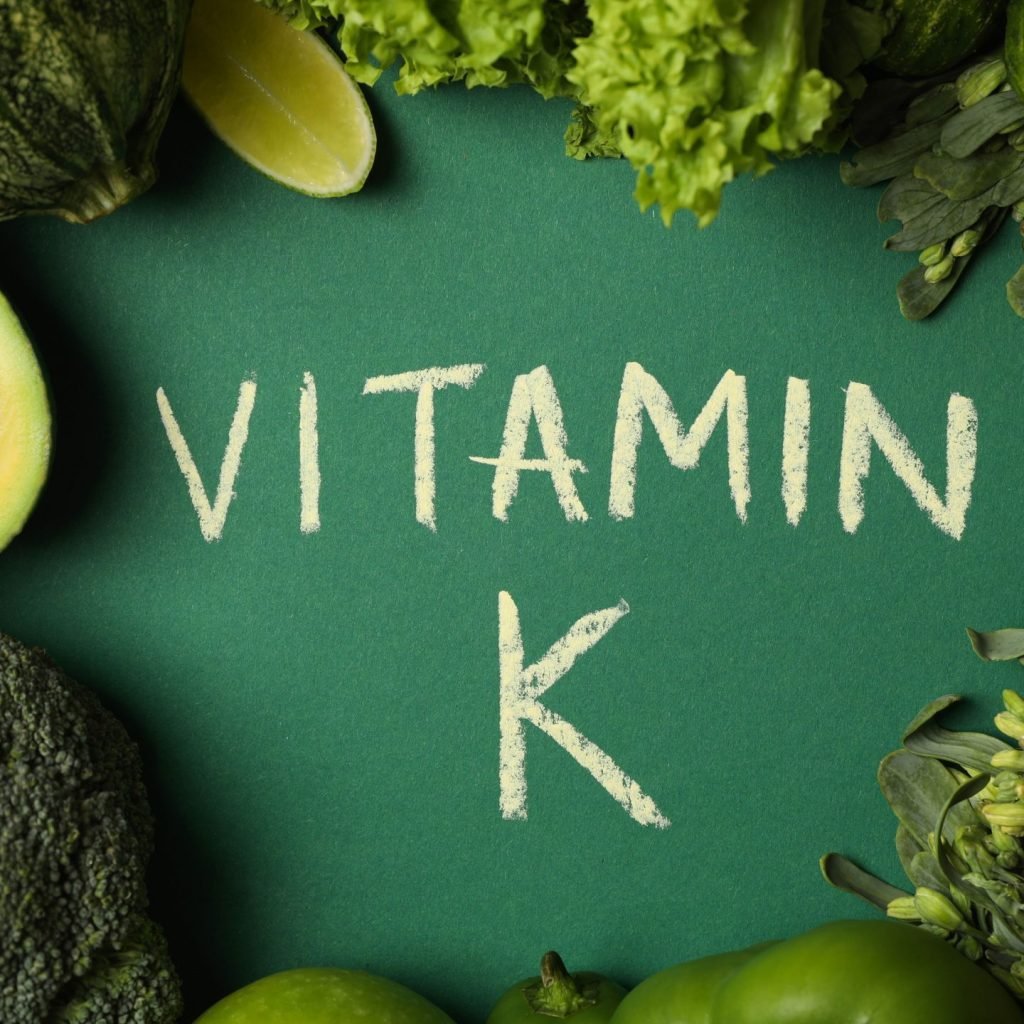An image showing foods rich in vitamin K.