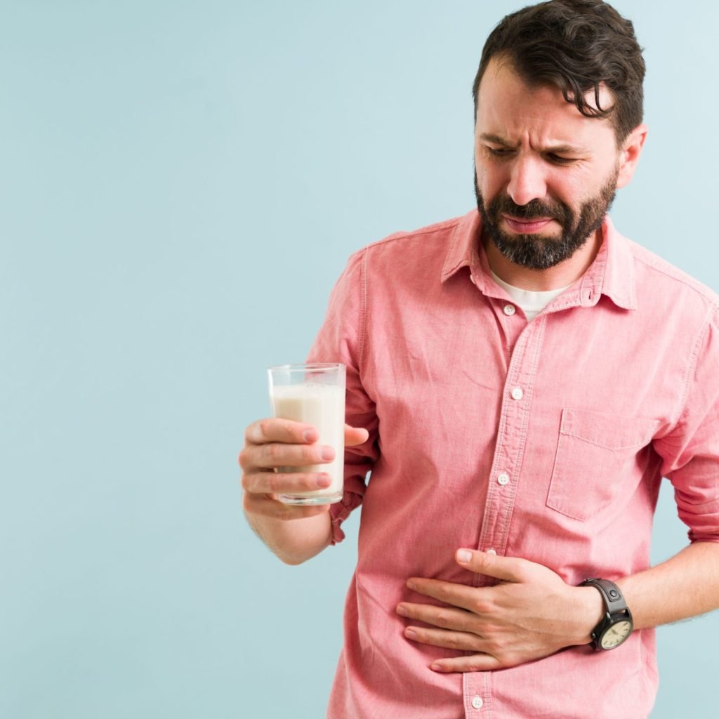 A man suffering from indigestion.