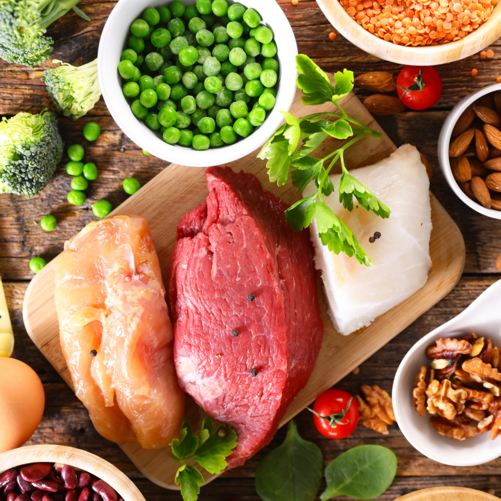 An image of protein-rich foods showcasing the importance about proteins in daily diet.